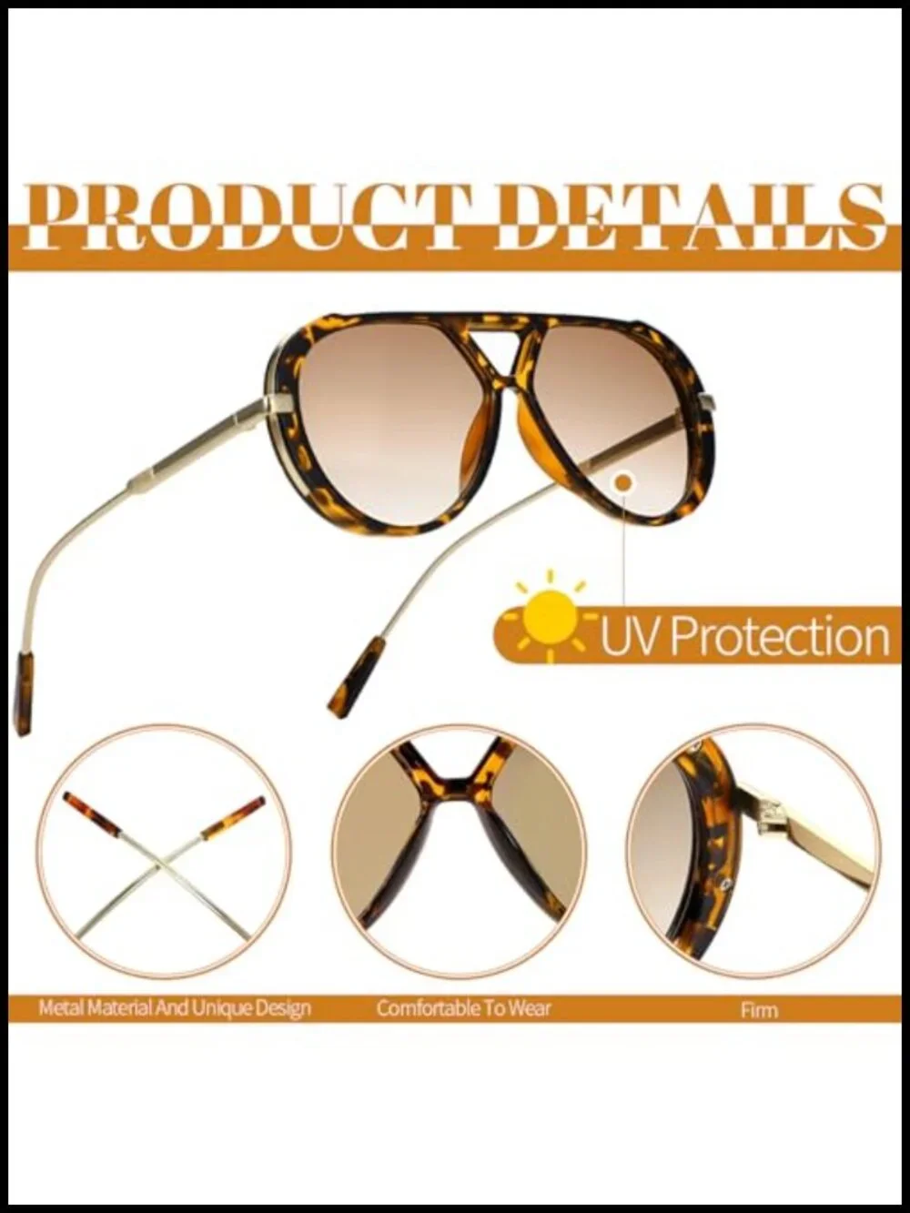 Oversized Double Bridge Sunglasses 2 Pack UV400 Retro 70s Vintage Men Women